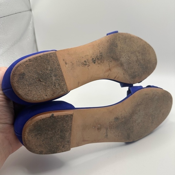 Loeffler Randall Women’s Luella Mignon Knotted Flats Sz 8.5 Electric Purple Blue - Picture 5 of 6